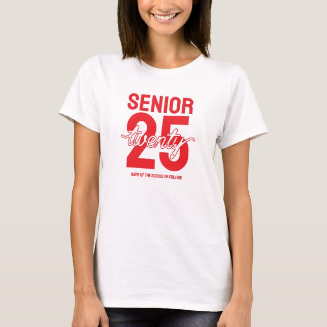 Senior 25 Abschluss Geschenk T-Shirt (Vorderseite)