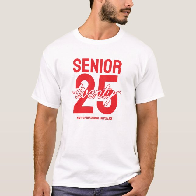 Senior 25 Abschluss Geschenk T-Shirt (Vorderseite)