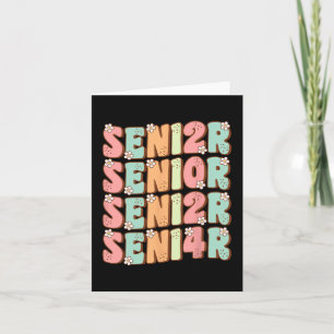 Senior Abschluss Niedlich Groovy Senior Cl of 2024 Karte