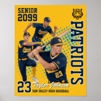 Senior Baseballspieler benutzerdefinierte Fotocoll