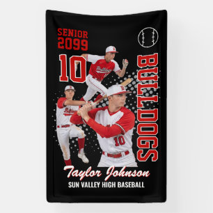 Senior Baseballspieler individuell gestaltete Foto Banner