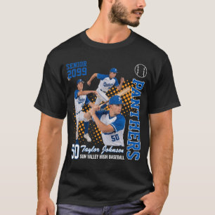 Senior Baseballspieler Individuelles Foto Personal T-Shirt