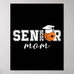 Senior Basketball-Mama Abschlussklasse 2026 Lustig Poster
