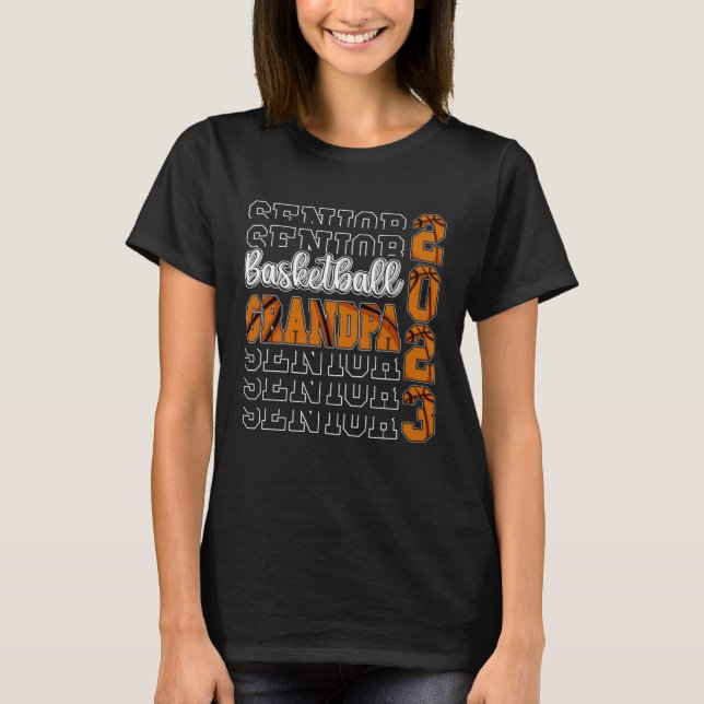 Senior Basketball Opa 2023 Sport Lover Proud G T-Shirt (Vorderseite)