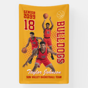 Senior-Basketballspieler-Foto-Collage Sport Banner