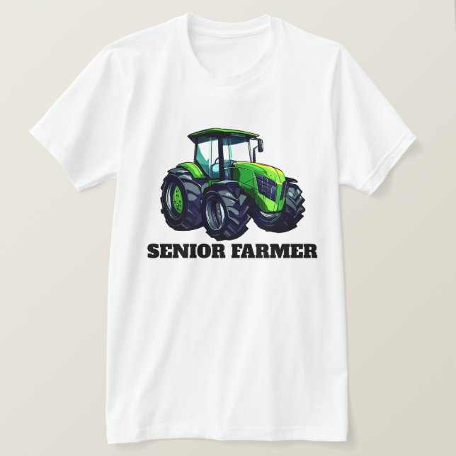 "Senior Bauer" und "Green Traktor T - Shirt" T-Shirt (Design vorne)
