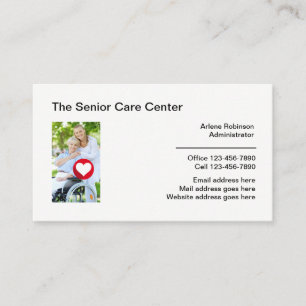 Senior Care Facility Modern Visitenkarte
