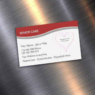 Senior Care Modern Business Card Magnete