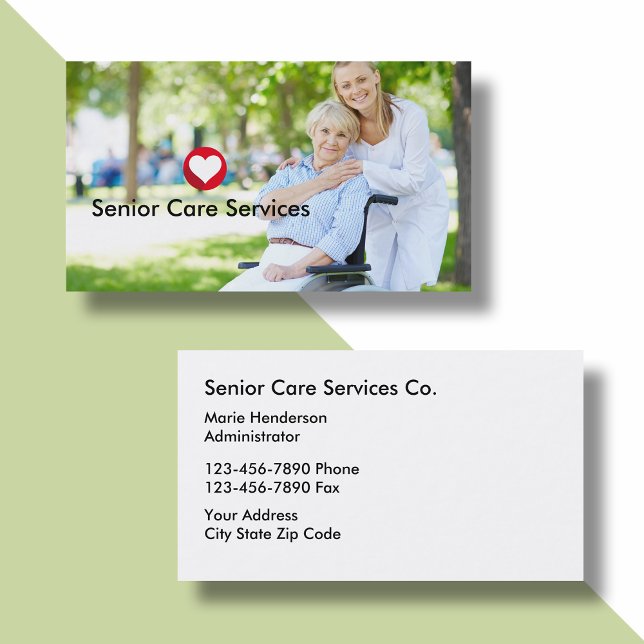Senior Care Services Visitenkarte (Von Creator hochgeladen)