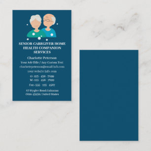 Senior Caregier Zuhause Health Care Visitenkarte