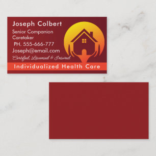 Senior Caregier Zuhause Health Modern Visitenkarte