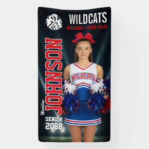 Senior Cheer Custom Cheerleading Team Foto Banner