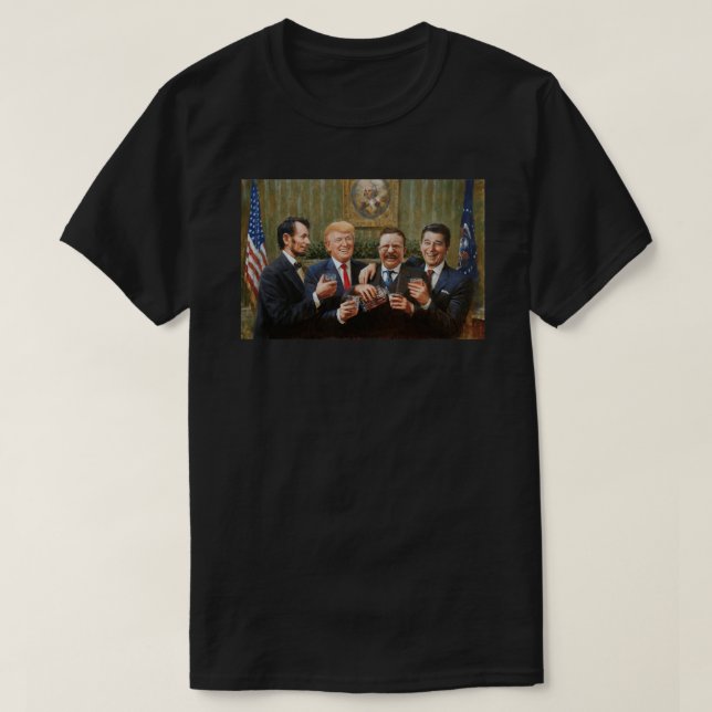 Senior Citizen, Abraham Lincoln, Donal Trump Presi T-Shirt (Design vorne)
