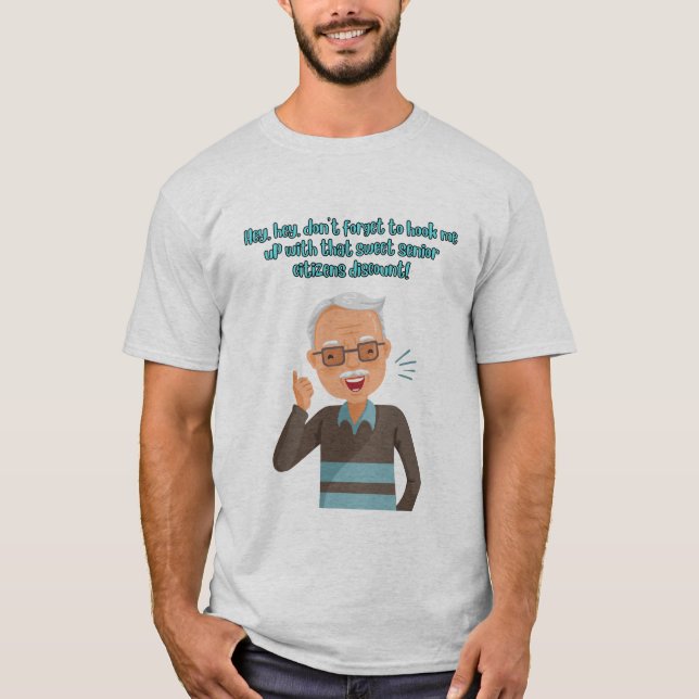 Senior citizen Remise Hommes T-shirt de base (Devant)