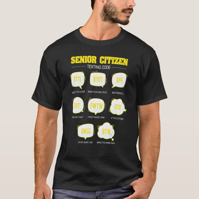 Senior Citizen Sims Code Ältere Alte T-Shirt (Vorderseite)