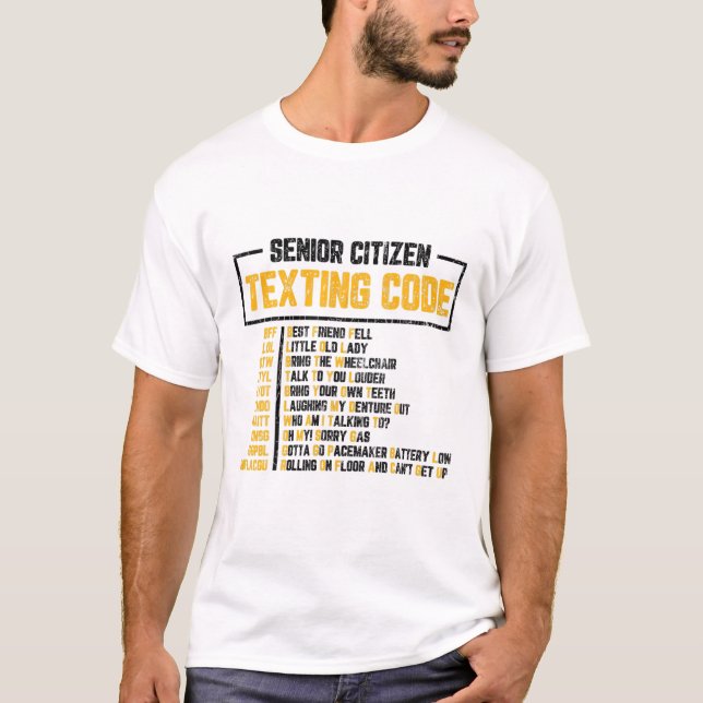 Senior Citizen Sims Code Fun Elder 70th Birthda T-Shirt (Vorderseite)
