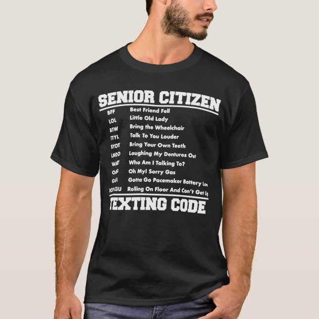 Senior Citizen Sims Code Retirement Old Man T-Shirt (Vorderseite)