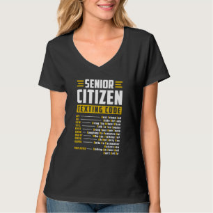 Senior Citizen Texting Code Cooler Opa Oma T-Shirt