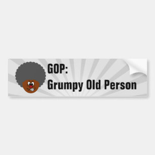 Senior Citizens Voters Vote GOP: Graue alte Mensch Autoaufkleber
