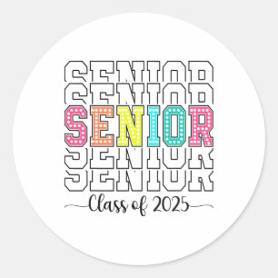 Senior Cl von 2025 Abschluss Senior 2025 Runder Aufkleber