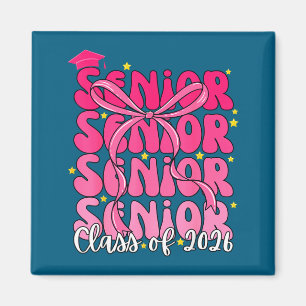 Senior Class 2026 Pink Coquette Kunstwerk Magnet