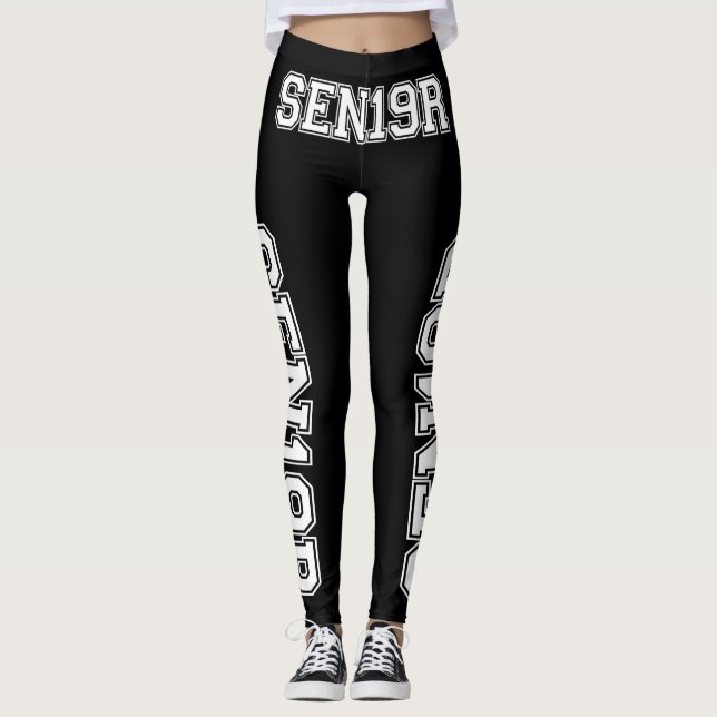 Senior Class of 2019 Graduate Funny SEN19R Text Leggings (Vorderseite)