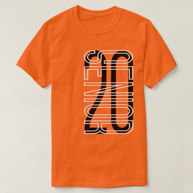 Senior Class of 2020 Logo Modern Black and White T-Shirt (Design vorne)