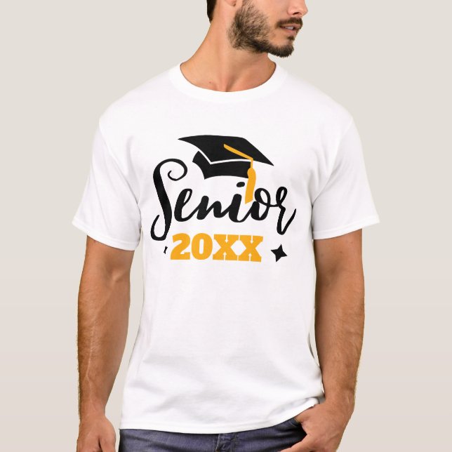 Senior class of 2022 Abschluss year black gold T-Shirt (Vorderseite)