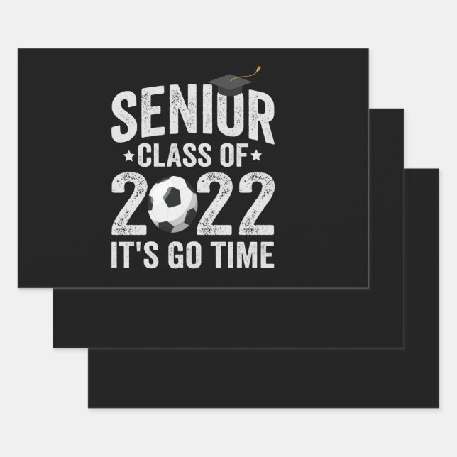 Senior Class of 2022 It's Go Time Funny Graduate Geschenkpapier Set (Set)