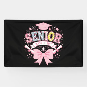 Senior Class of 2025 Abschluss Pink Coquette Bow Banner