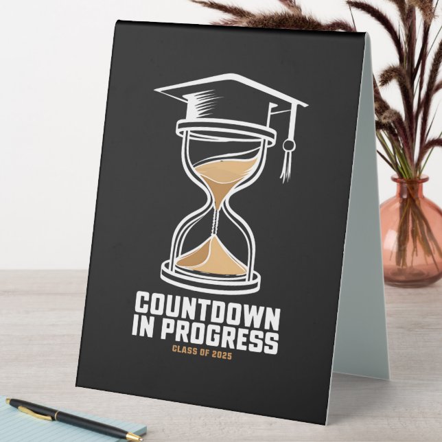 Senior Class of 2025 Countdown to Abschluss Gift Tischaufsteller (In Situ (Tisch))