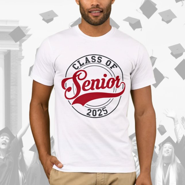 Senior Class of 2025 Red Black Logo T-Shirt (Von Creator hochgeladen)