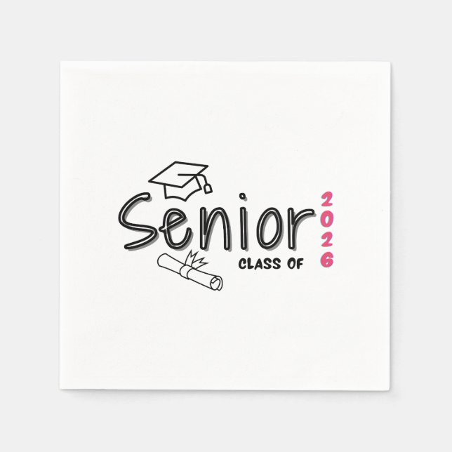 Senior Class of 2026 Paper Napkin Serviette (Vorderseite)