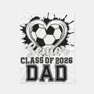 Senior Dad Cl von 2026 Fußball Drip Melt Abschluss Fleecedecke