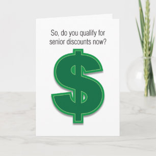 Senior Discount Humour Birthday Card Karte