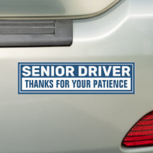 Senior Driver Danke für Ihre Geduld White Blue