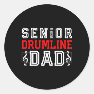 Senior Drumline Papa 2026 Cl 26 Marching Band Abso Runder Aufkleber