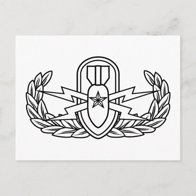 Senior EOD Black Postkarte (Vorderseite)
