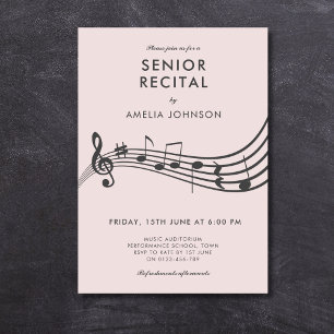 Senior Erwägungsgrund Music Concert Elegante Musik Einladung