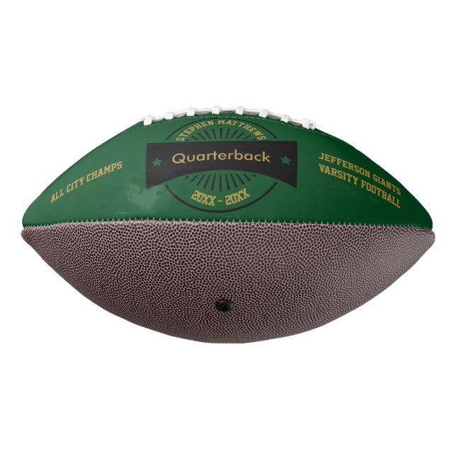 Senior Football Award Memento Black Abzeichen (Gedreht 270)