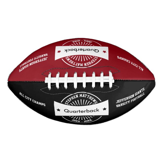 Senior Football Award Memento White Abzeichen (Vorderseite)