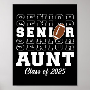 Senior Footll Tante Cl of 2025 Abschluss Graduate Poster