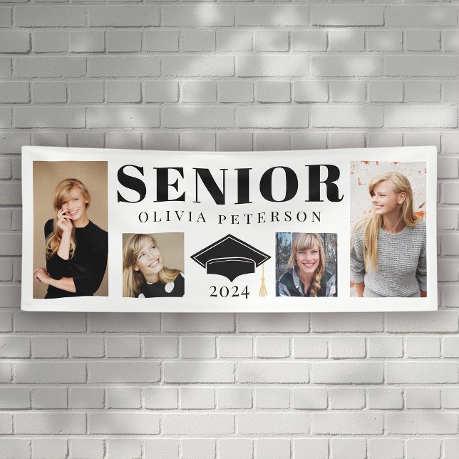 Senior Foto Collage Graduate Class of 2024 Banner (Von Creator hochgeladen)