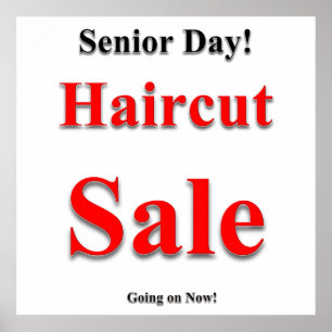 Senior Frisur Sale Plakat Matt