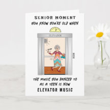 Senior Funny Flashback Ajouter une carte d'anniver