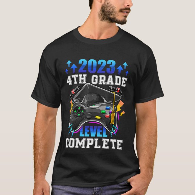 Senior Gamer 2023 4th Grade Level Complete 2023 Gr T-Shirt (Vorderseite)