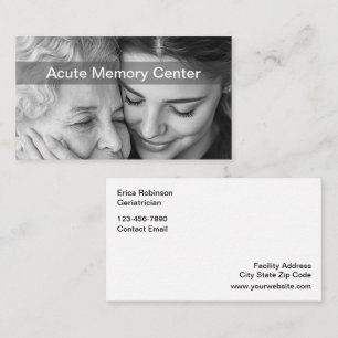 Senior Geriatric Care Business Cards Terminkarte