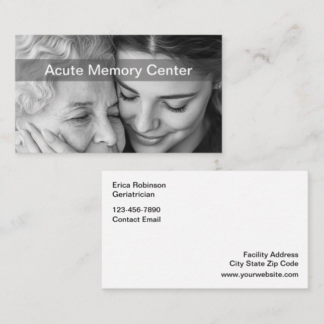 Senior Geriatric Care Business Cards Terminkarte (Vorne/Hinten)