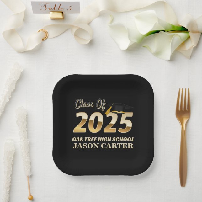 Senior Graduate Class of 2025 Graduation Party Pappteller (Hochzeit)