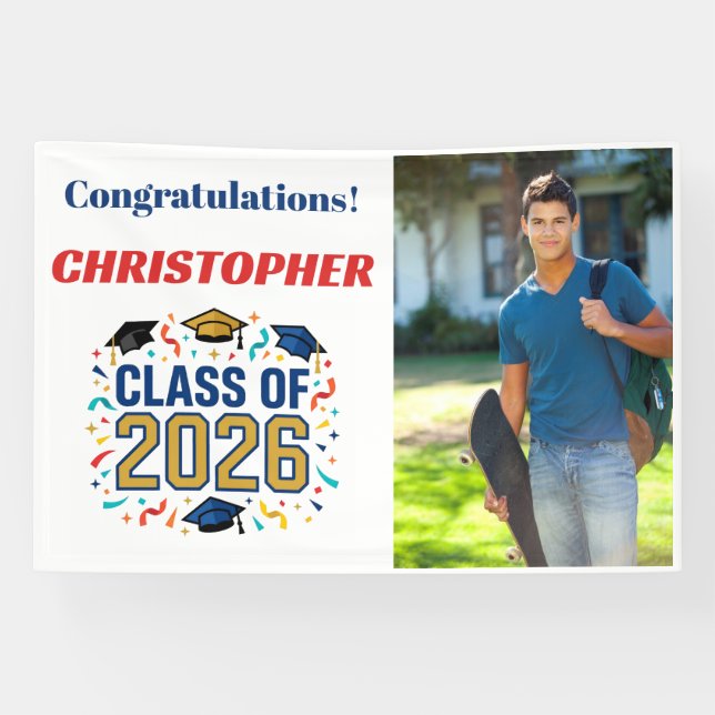 Senior Graduation Class of 2026 Banner (Horizontal)